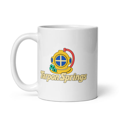 Tarpon Springs — white mug, 11 oz, left side, logo on both sides