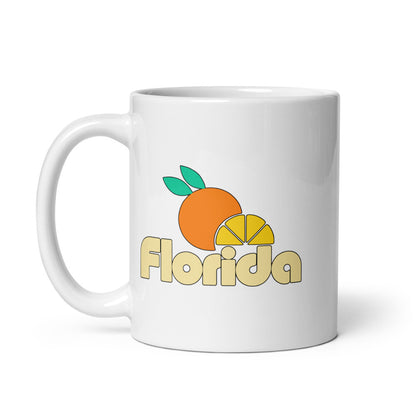 Florida Citrus — white mug, 11 oz, left side, logo on both sides