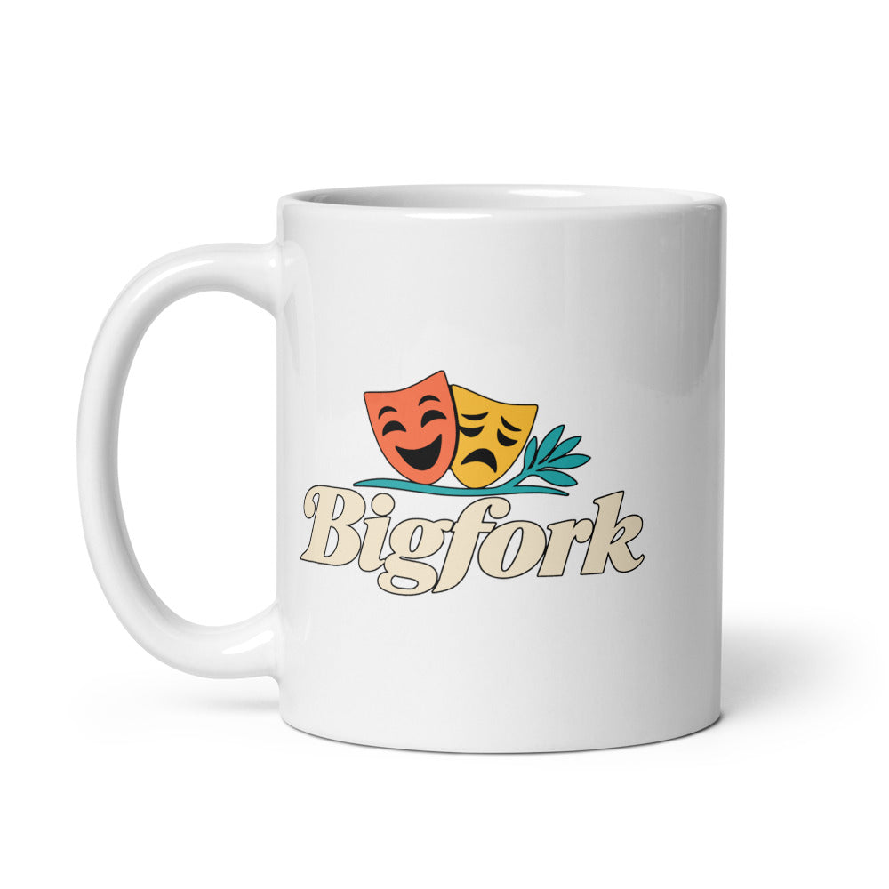 Bigfork — white mug, 11 oz, left side, logo on both sides