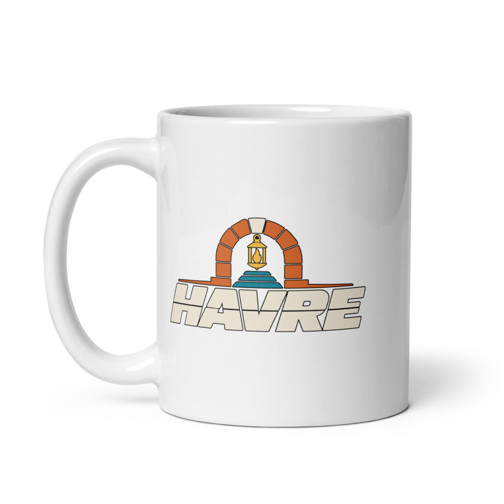 Havre — white mug, 11 oz, left side, logo on both sides