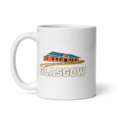 Glasgow — white mug, 11 oz, left side, logo on both sides