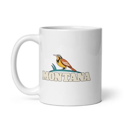 Montana Meadowlark — white mug, 11 oz, left side, logo on both sides