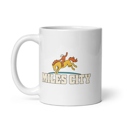 Miles City — white mug, 11 oz, left side, logo on both sides