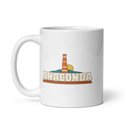 Anaconda — white mug, 11 oz, left side, logo on both sides