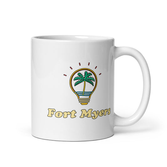 Fort Myers — White mug, 11 oz, right side, logo on both sides