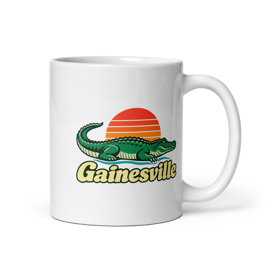 Gainesville — White mug, 11 oz, right side, logo on both sides