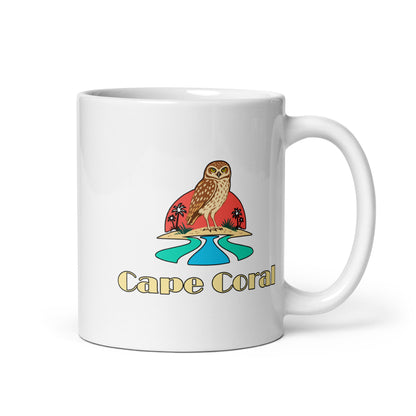 Cape Coral — White mug, 11 oz, right side, logo on both sides