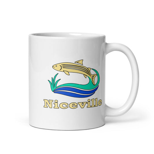 Niceville — White mug, 11 oz, right side, logo on both sides