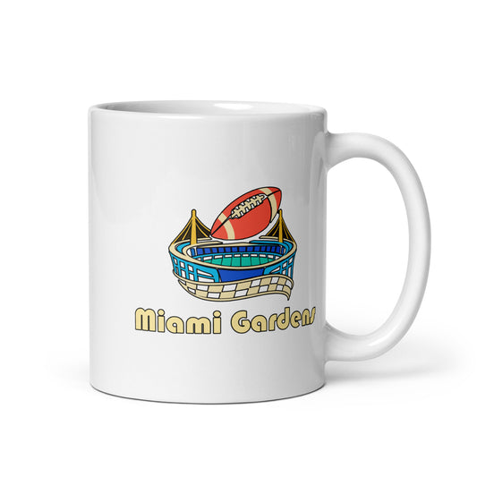 Miami Gardens — White mug, 11 oz, right side, logo on both sides