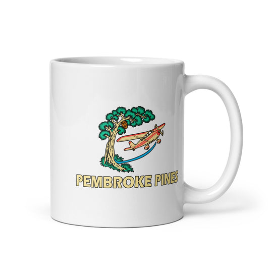 Pembroke Pines — White mug, 11 oz, right side, logo on both sides