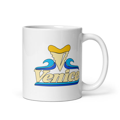 Venice — White mug, 11 oz, right side, logo on both sides