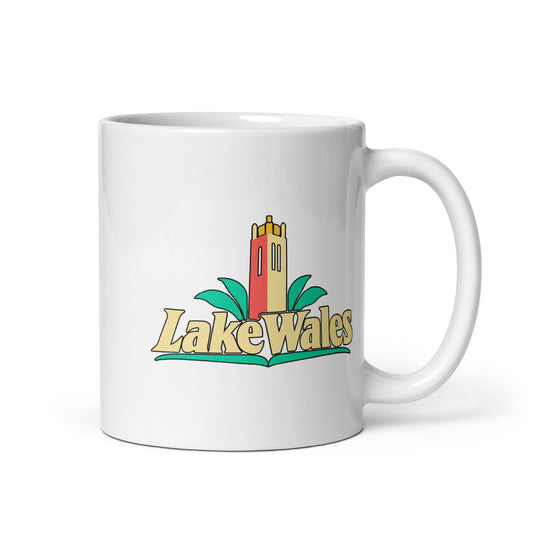Lake Wales — White mug, 11 oz, right side, logo on both sides