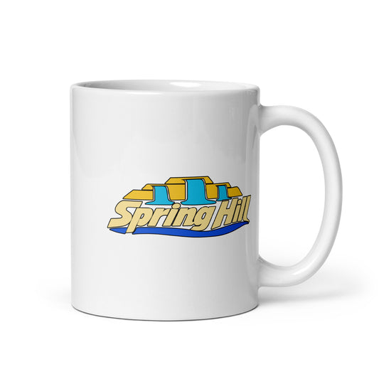 Spring Hill — White mug, 11 oz, right side, logo on both sides