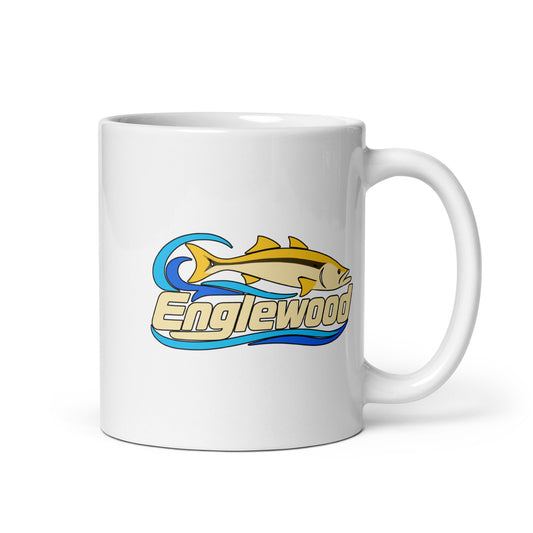 Englewood — White mug, 11 oz, right side, logo on both sides