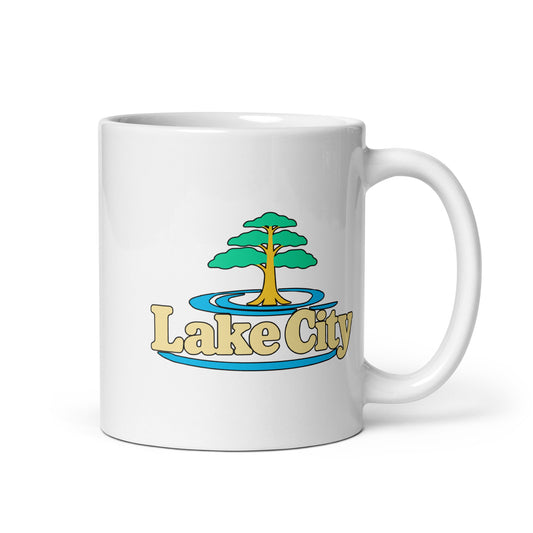 Lake City — White mug, 11 oz, right side, logo on both sides