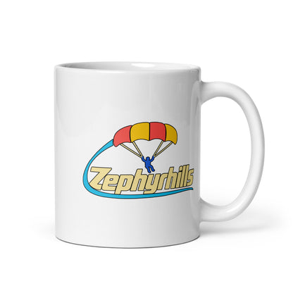 Zephyrhills — White mug, 11 oz, right side, logo on both sides