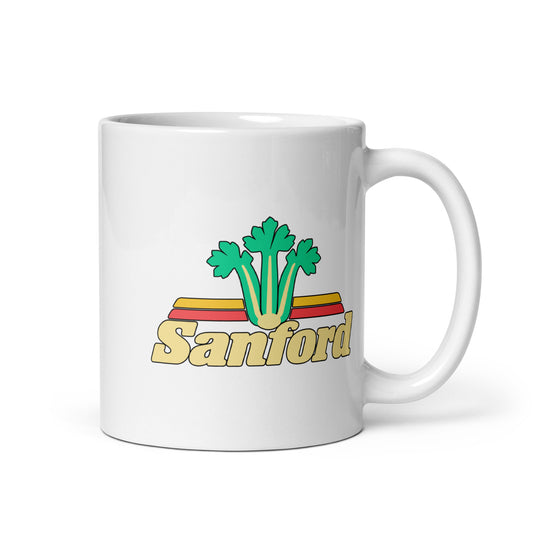 Sanford — White mug, 11 oz, right side, logo on both sides