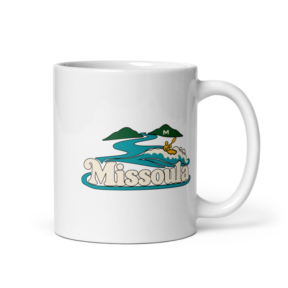 Missoula — white mug, 11 oz, right side, logo on both sides