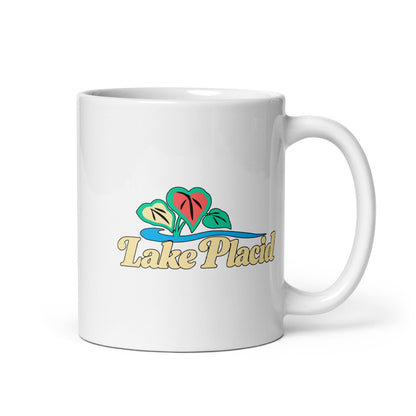 Lake Placid — white mug, 11 oz, right side, logo on both sides
