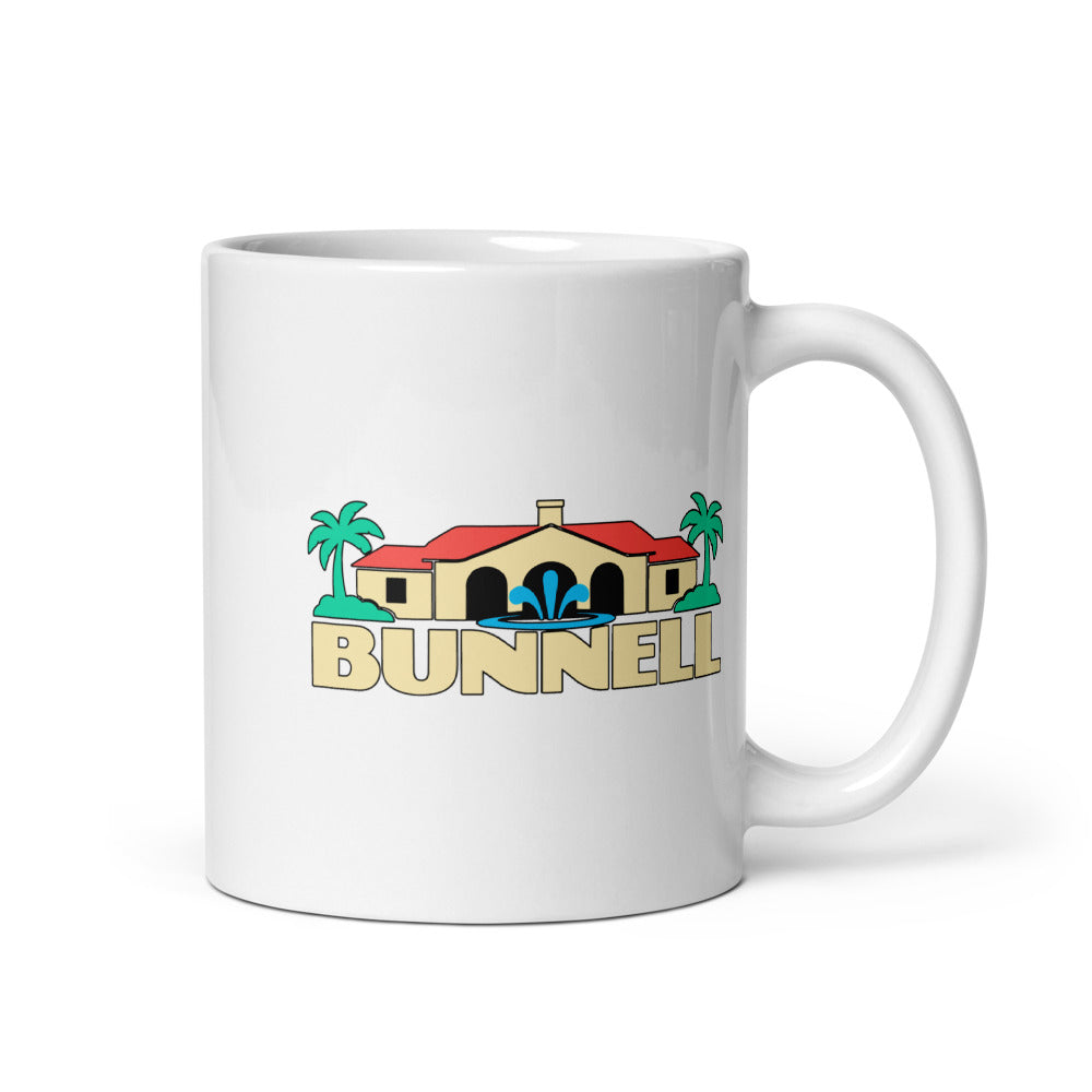 Bunnell — white mug, 11 oz, right side, logo on both sides