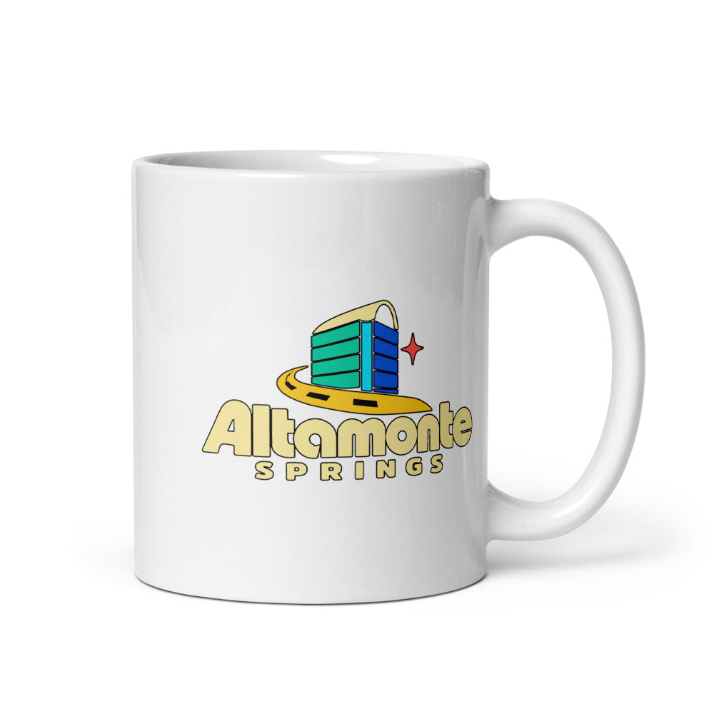 Altamonte Springs — white mug, 11 oz, right side, logo on both sides