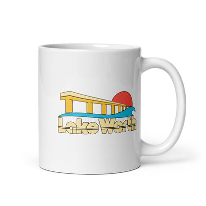 Lake Worth — white mug, 11 oz, right side, logo on both sides