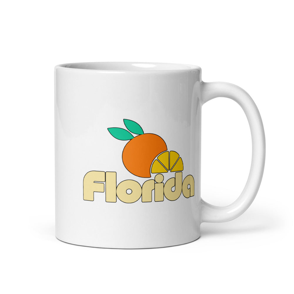 Florida Citrus — white mug, 11 oz, right side, logo on both sides