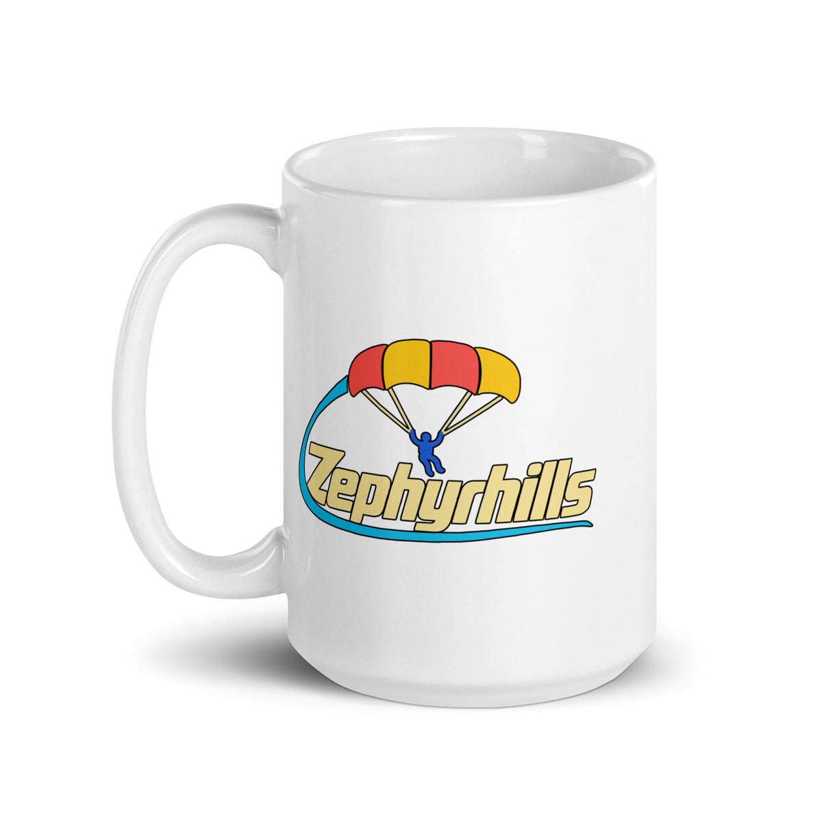 Zephyrhills — White mug, 15 oz, left side, logo on both sides
