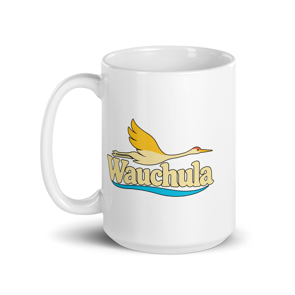 Wauchula — White mug, 15 oz, left side, logo on both sides