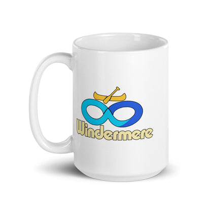 Windermere — White mug, 15 oz, left side, logo on both sides