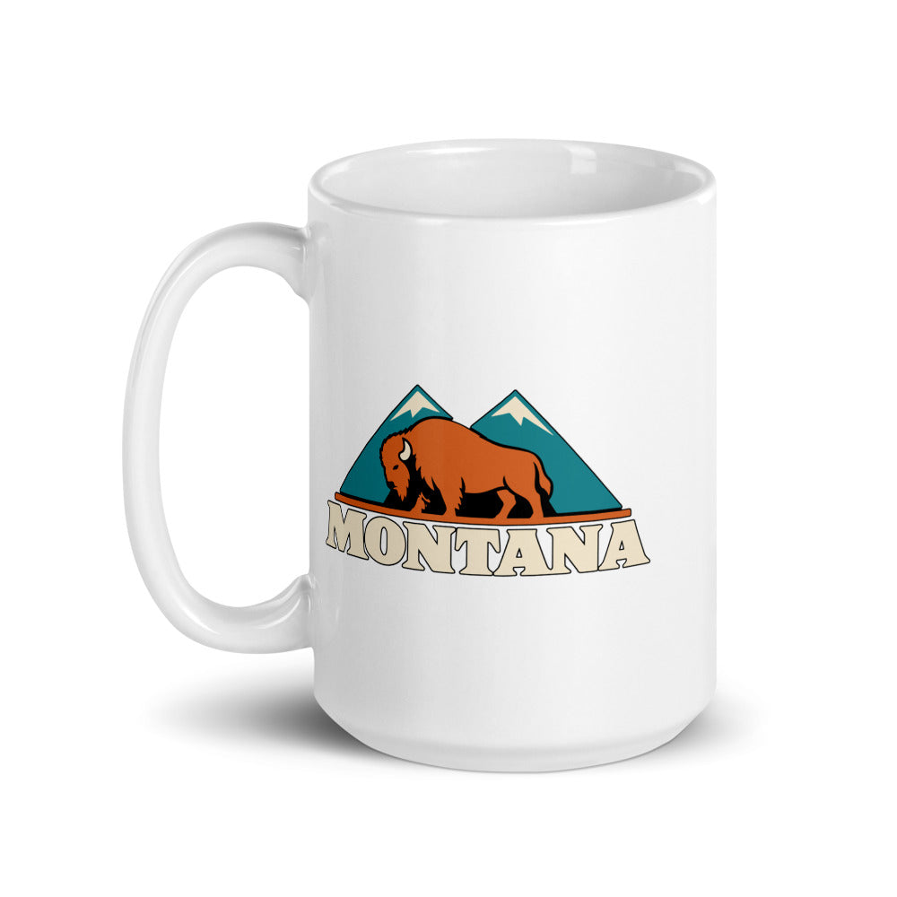Montana — white mug, 15 oz, left side, logo on both sides