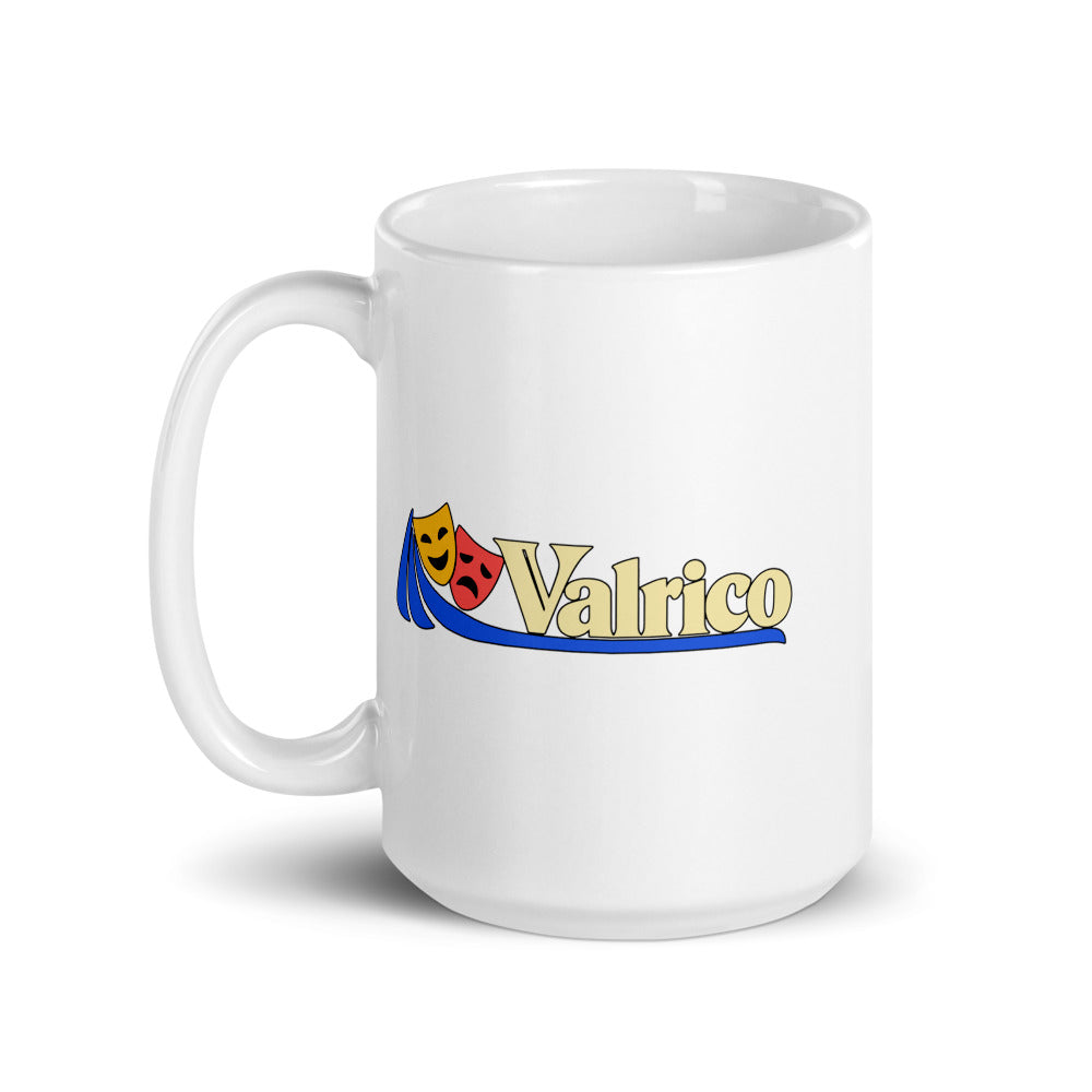 Valrico — white mug, 15 oz, left side, logo on both sides