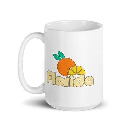 Florida Citrus — white mug, 15 oz, left side, logo on both sides