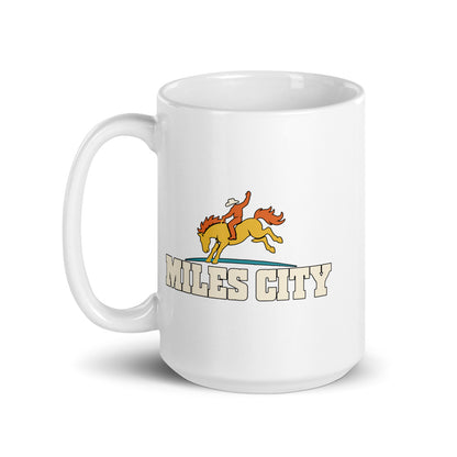 Miles City — white mug, 15 oz, left side, logo on both sides