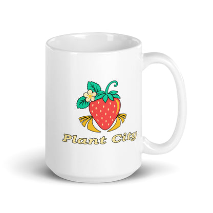 Plant City — White mug, 15 oz, right side, logo on both sides