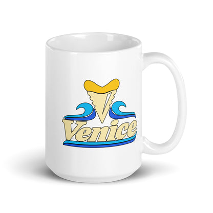 Venice — White mug, 15 oz, right side, logo on both sides