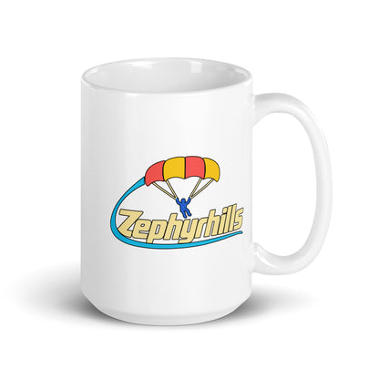 Zephyrhills — White mug, 15 oz, right side, logo on both sides