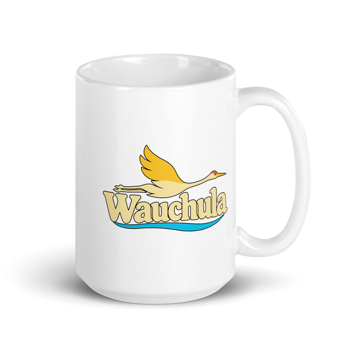Wauchula — White mug, 15 oz, right side, logo on both sides