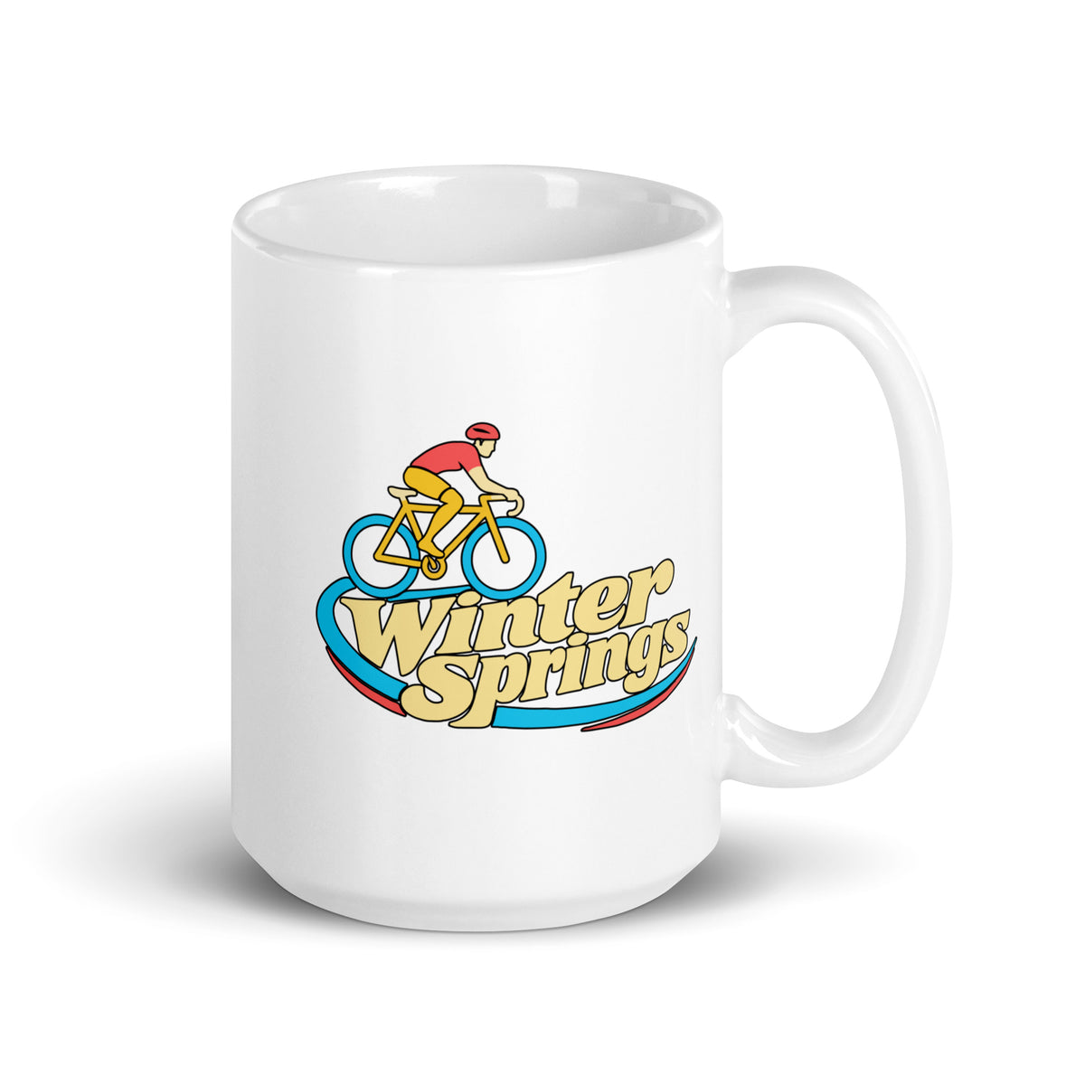 Winter Springs — White mug, 15 oz, right side, logo on both sides