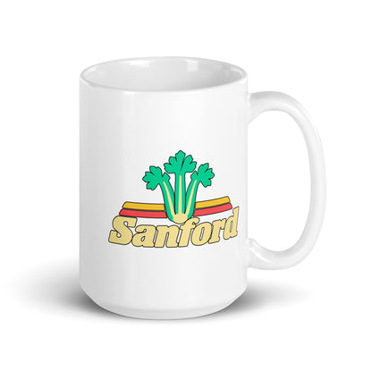 Sanford — White mug, 15 oz, right side, logo on both sides