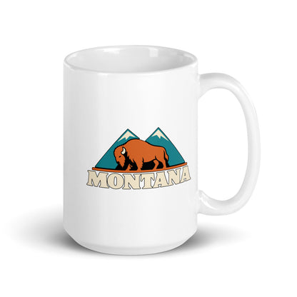 Montana — white mug, 15 oz, right side, logo on both sides