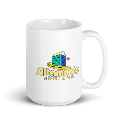 Altamonte Springs — white mug, 15 oz, right side, logo on both sides