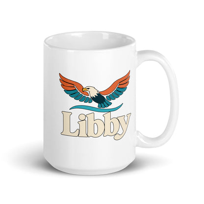 Libby — white mug, 15 oz, right side, logo on both sides