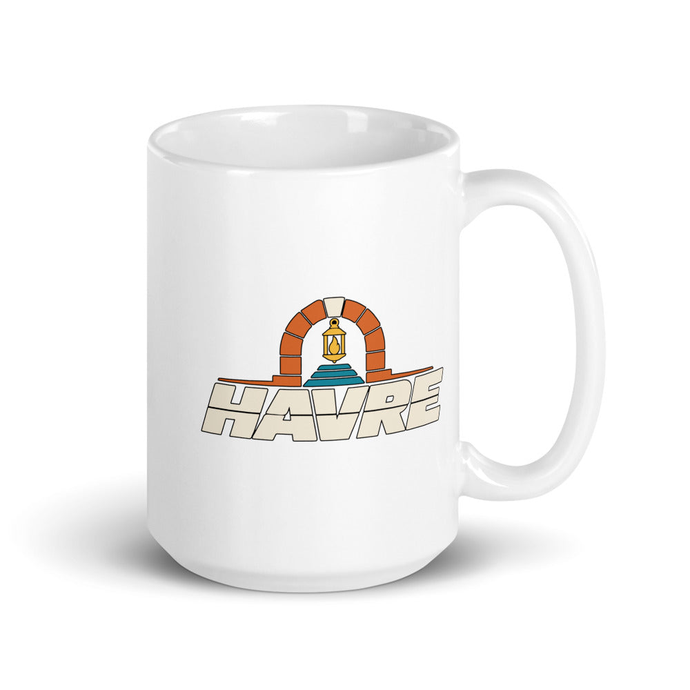 Havre — white mug, 15 oz, right side, logo on both sides