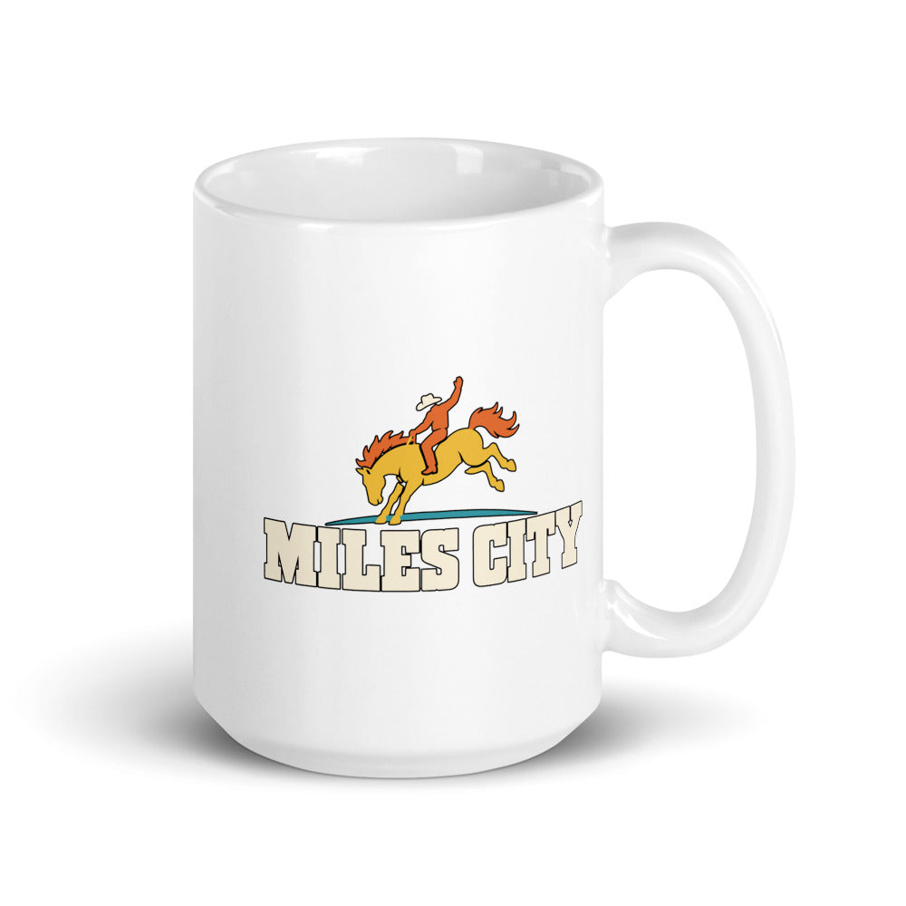 Miles City — white mug, 15 oz, right side, logo on both sides